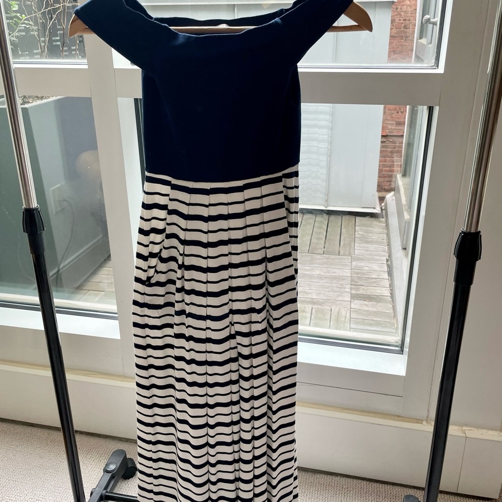 Nadia Tarr EXCLUSIVE Striped Off The Shoulder Jumper